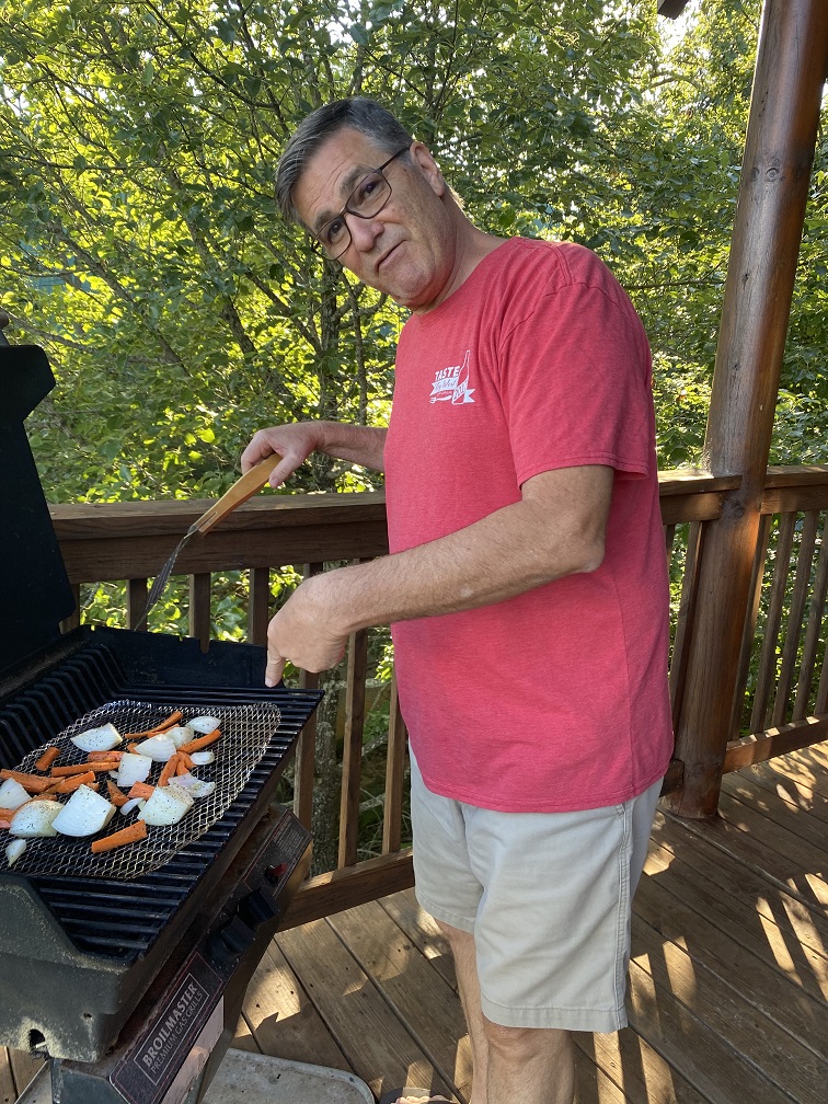 Mark Cooking on the Grill