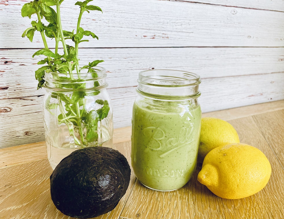 Creamy Avocado Basil Dressing