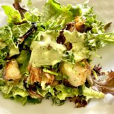 Mixed Greens with Rustic Smashed Potatoes