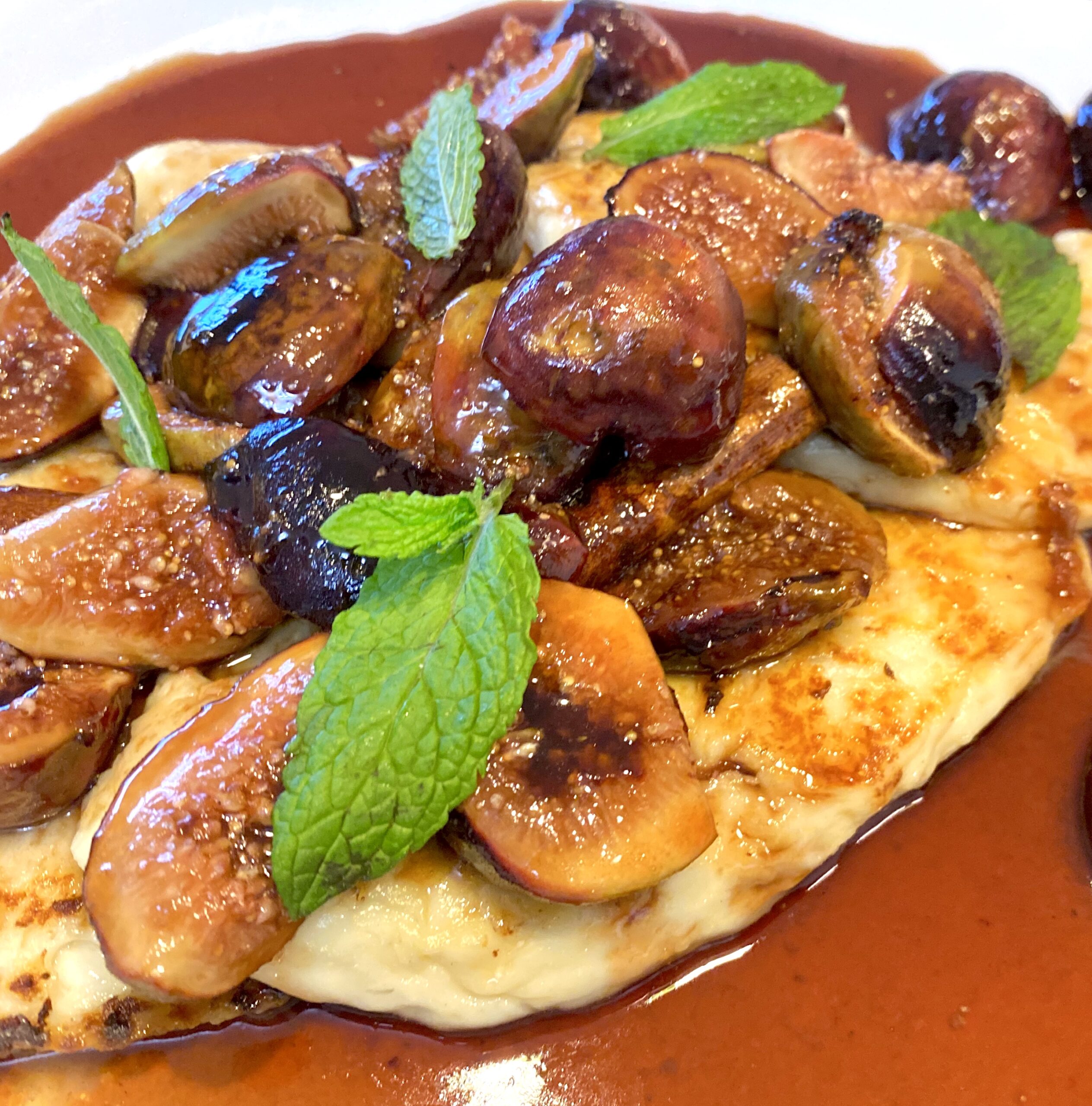 Halloumi and Figs in Pomegranate Honey