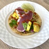 Ahi Tuna Tacos with Mango Avocado Salad