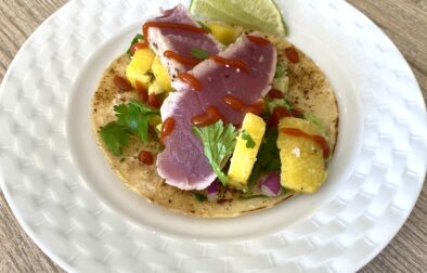 Ahi Tuna Tacos with Mango Avocado Salad