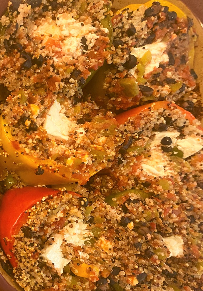 Vegetarian Southwestern Quinoa Stuffed-Peppers