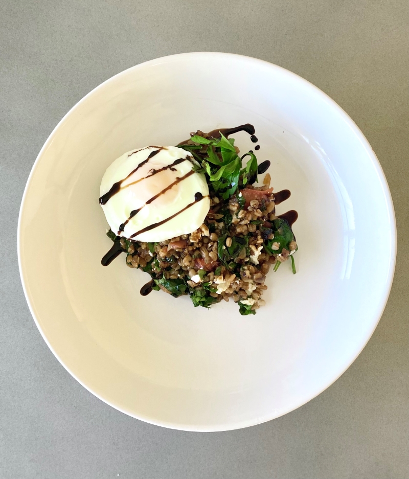 Mediterranean Farro Breakfast Bowl