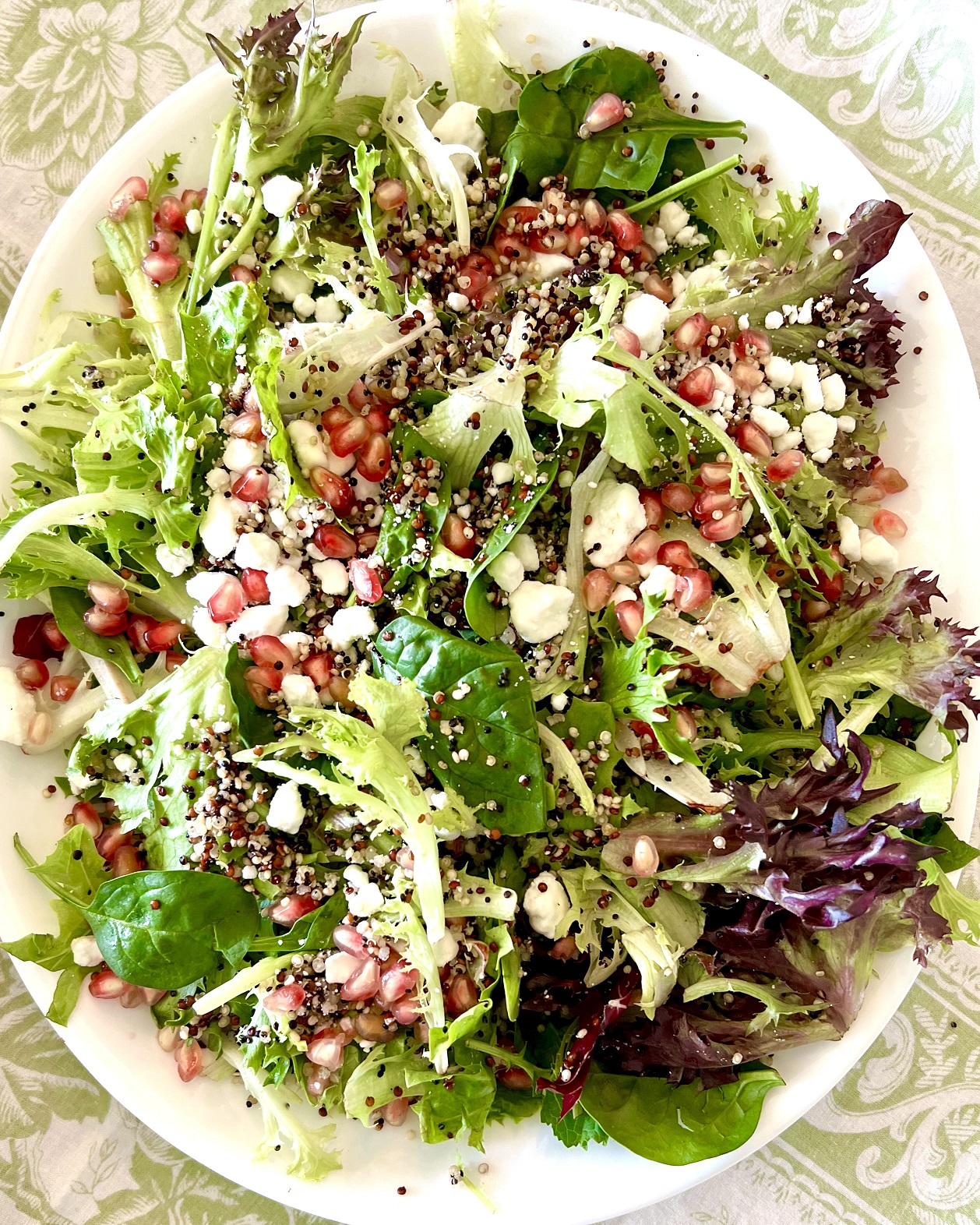 Pomegranate Quinoa and Goat Cheese Salad - Olive Sunshine