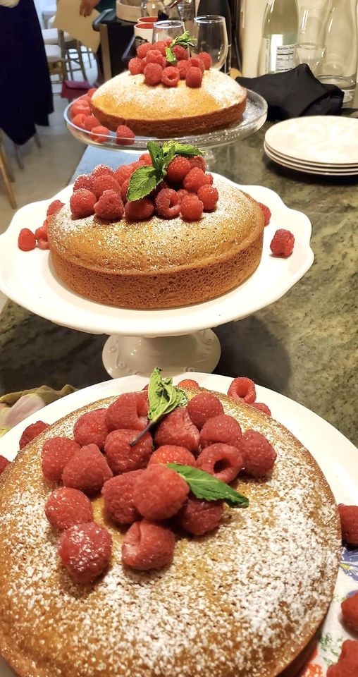 Italian Almond Cake with Raspberries Healthy Dessert Sweet Sampler
