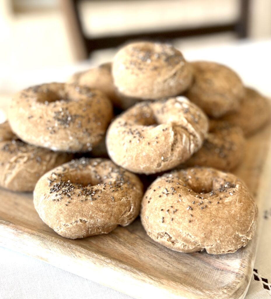 Sensational Brunch healthy recipes Mediterranean Diet whole wheat bagels