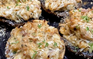 Crab Stuffed portabella Mushrooms 10 specail Mediterranaen Diet recipes to celebrate the new year