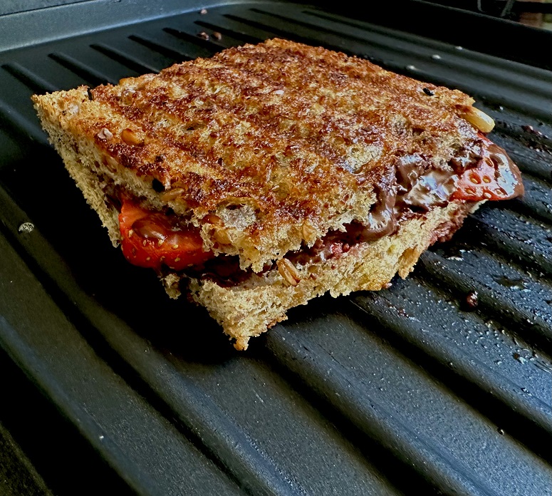 Chocolate Panini with Strawberries or Raspberries