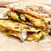 Vegan Roasted Vegetables and Portabella mushrooms quesadillas