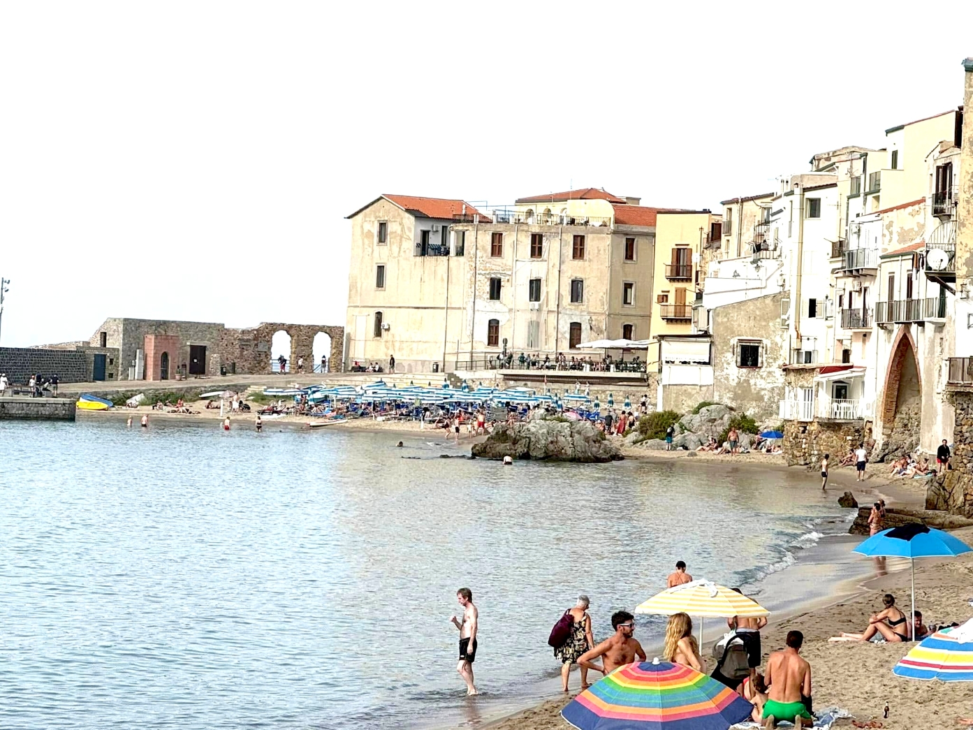 A-Sicilian-Day-at-the-Beach-in-Cefalu Surprise Olive Sunshine is blogging from Sicily